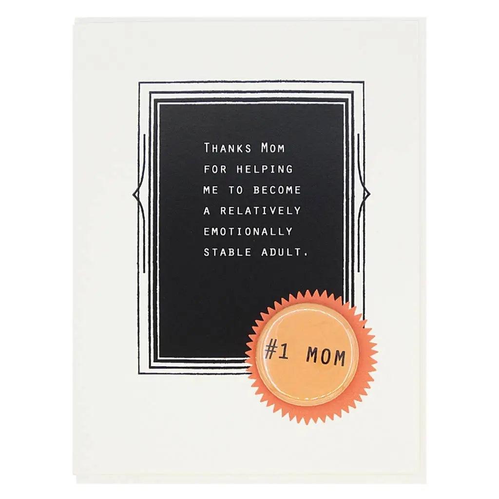 #1 Mom Mother's Day Card