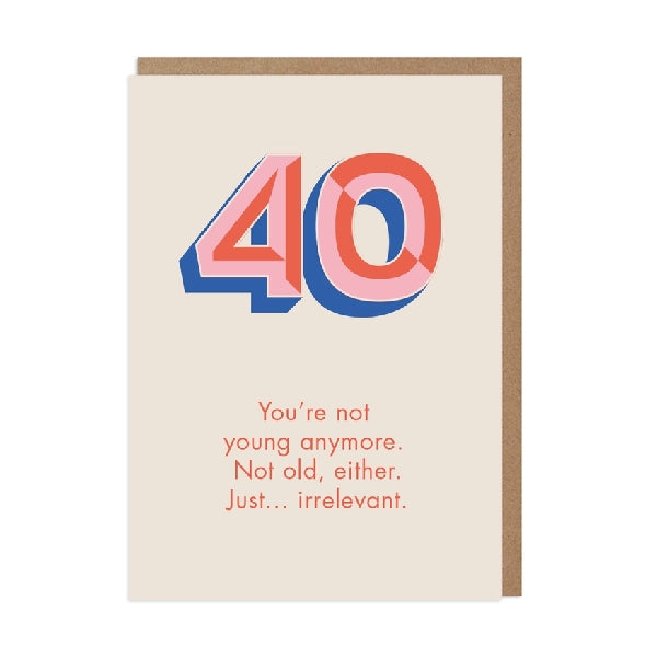 40 Age Birthday Card