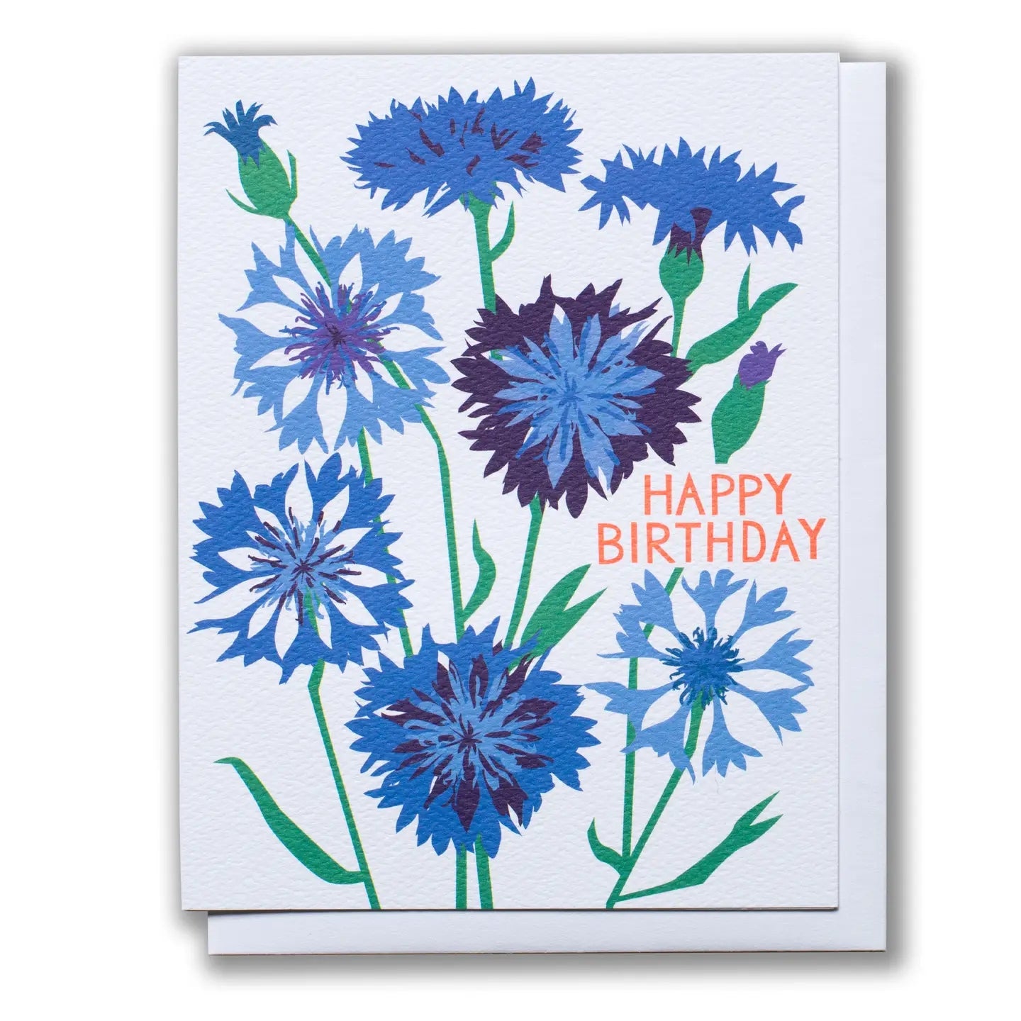 Bachelors Buttons Birthday Card