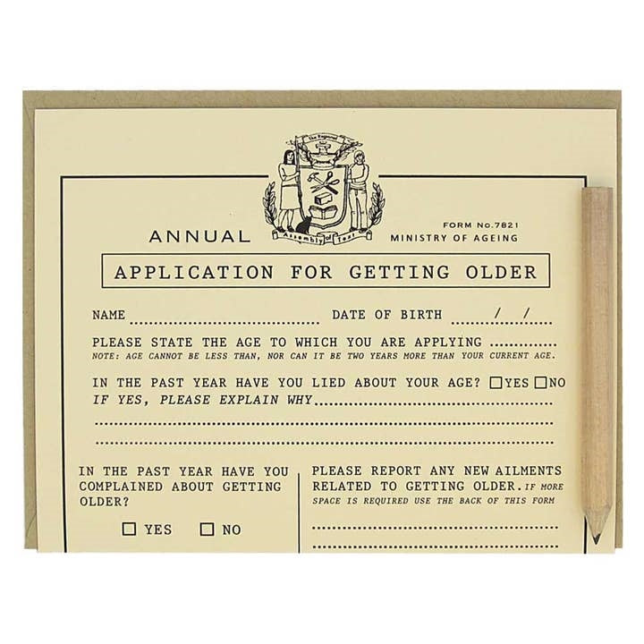 Application For Getting Old Birthday Card
