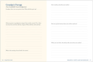 Grandpa's Story Keepsake Memory Journal
