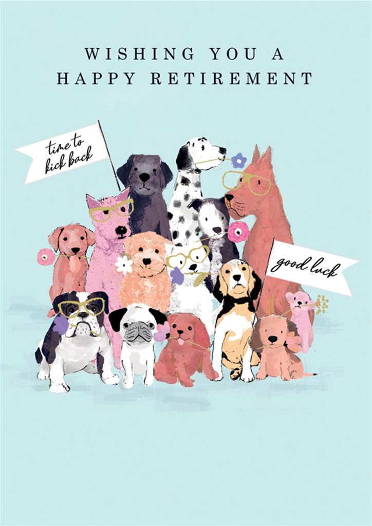 Doggies Retirement Card