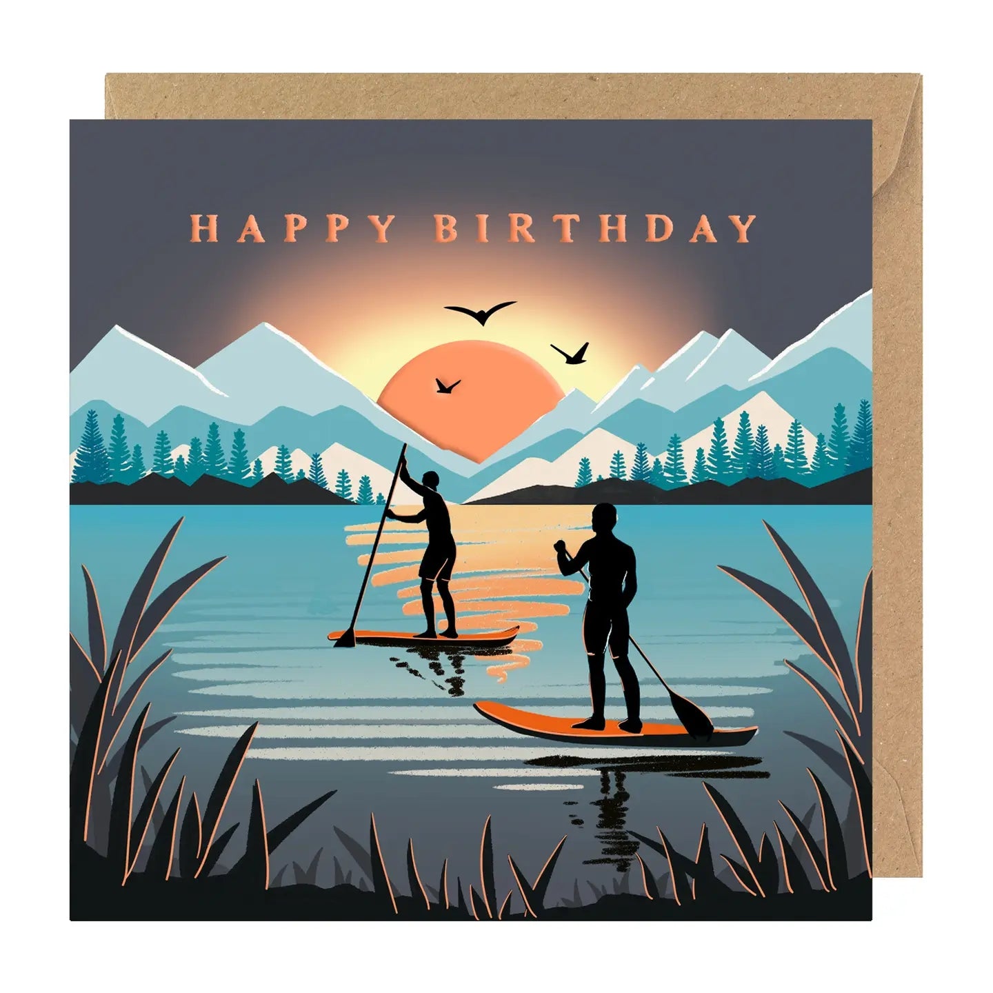 Paddle Board Birthday Card