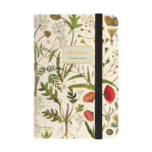 Greens And Flowers Hard Cover Lined Journal