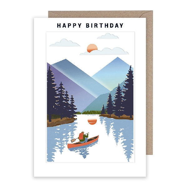 Canoe Birthday Card