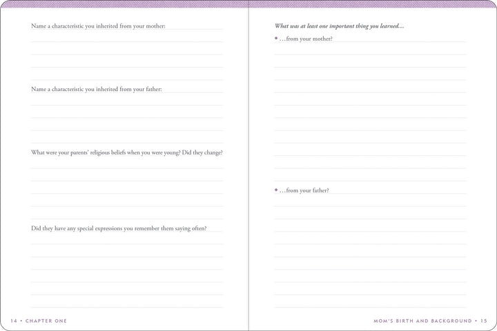 Mom's Story Keepsake Memory Journal