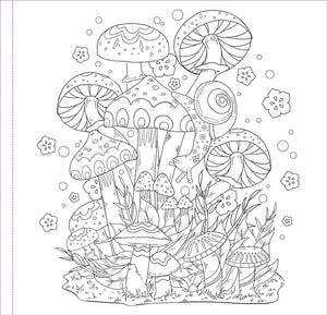 Mushrooms Colouring Book