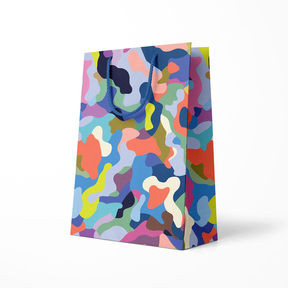 Large Colourful Camo Gift Bag