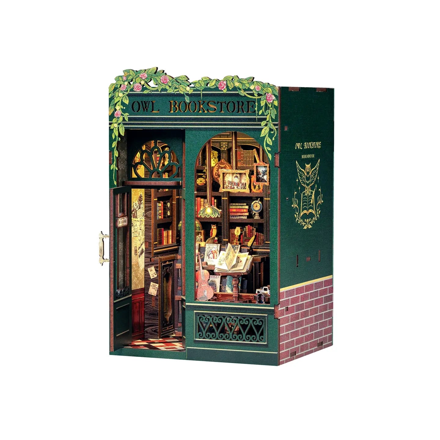 DIY Miniature Book Nook Kit | Owl Bookstore