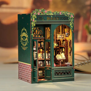 DIY Miniature Book Nook Kit | Owl Bookstore