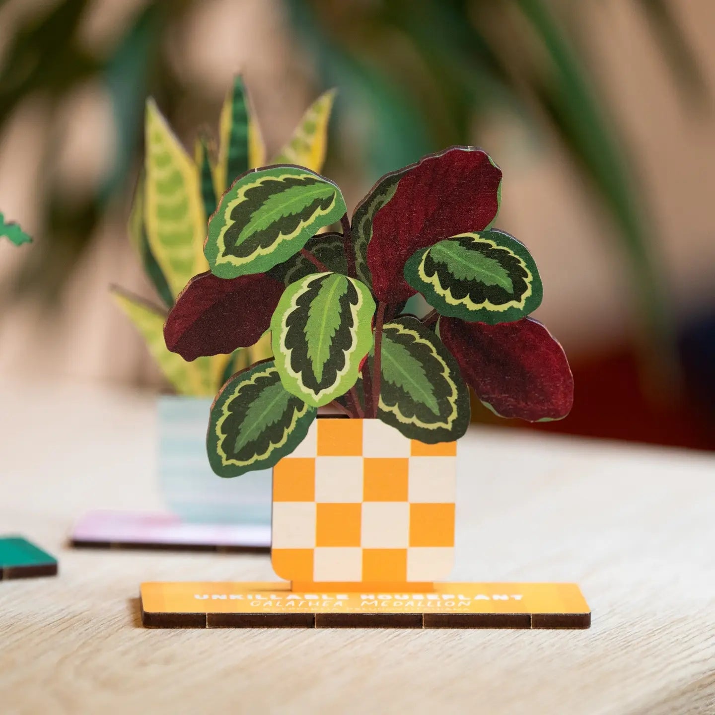 Dapple & Dot Wooden Pop Out Card | Calathea Medallion