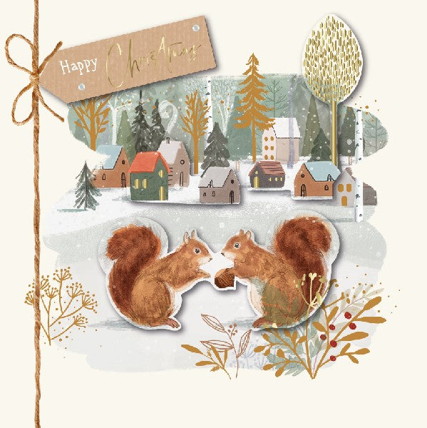Winter Squirrels Christmas Card