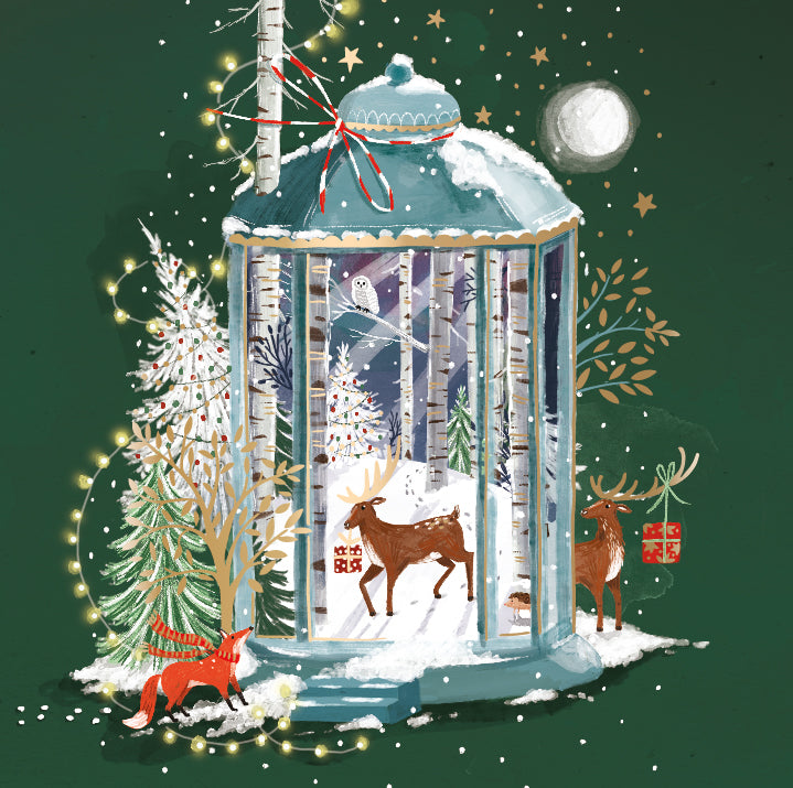 Ling Christmas Cards Wallet Pack of 8 | Christmas Woodland