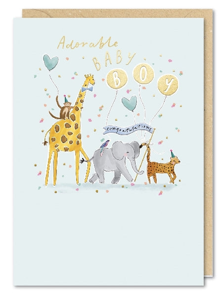 Adorable Baby Boy Baby Card