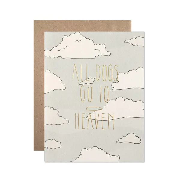 All Dogs Go To Heaven Pet Sympathy Card