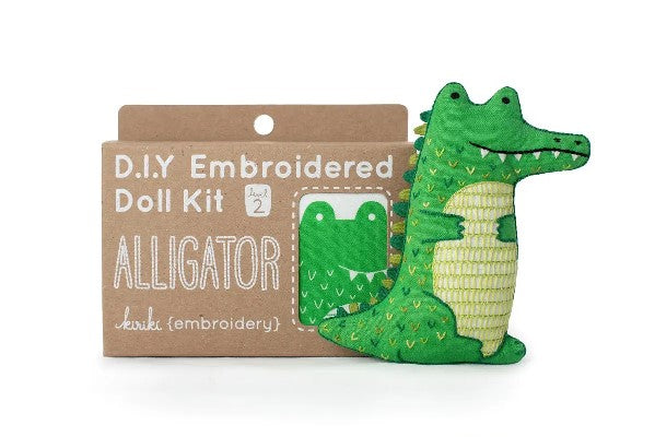 Kiriki Press Embroidery Kit | Alligator
