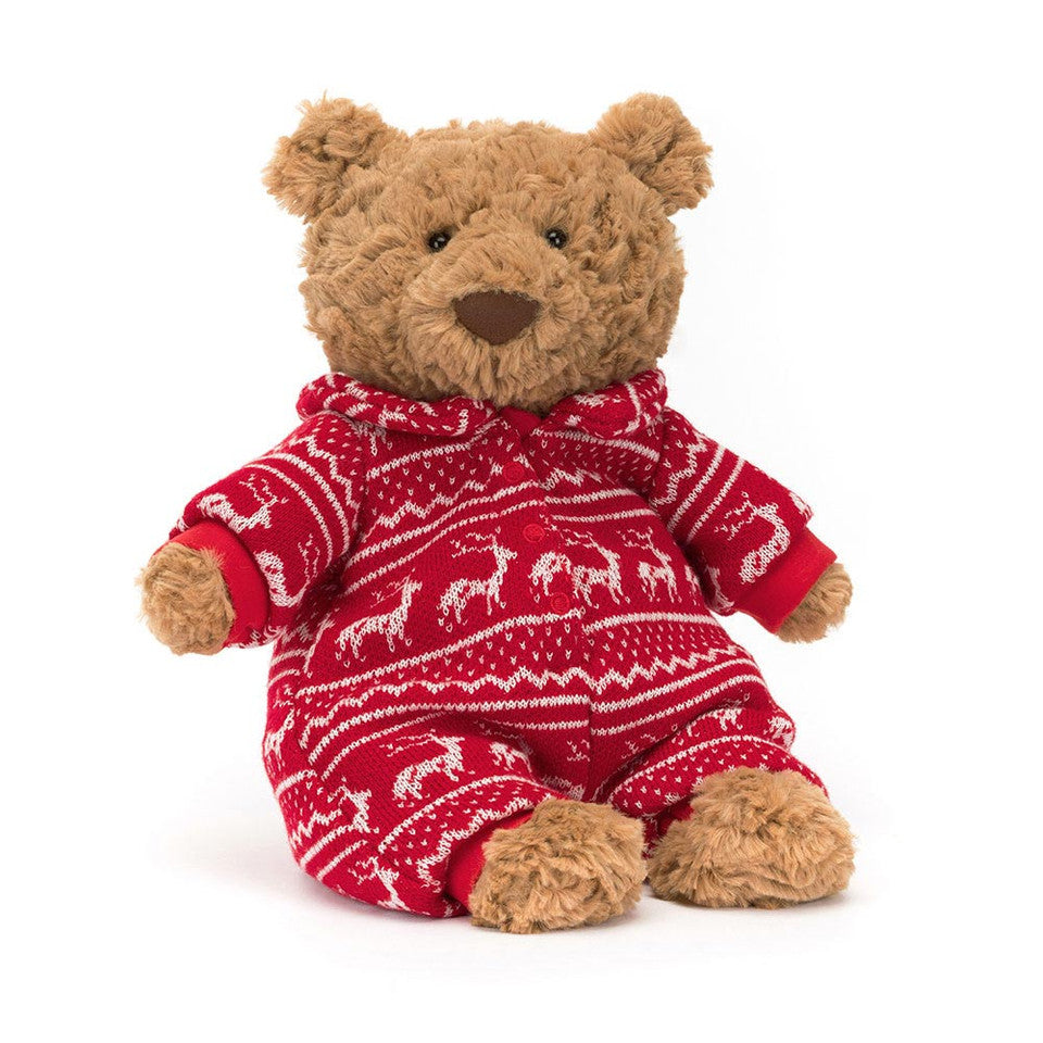 Jellycat Winter Pajamas Bartholomew Bear Plush