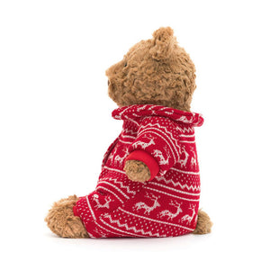 Jellycat Winter Pajamas Bartholomew Bear Plush