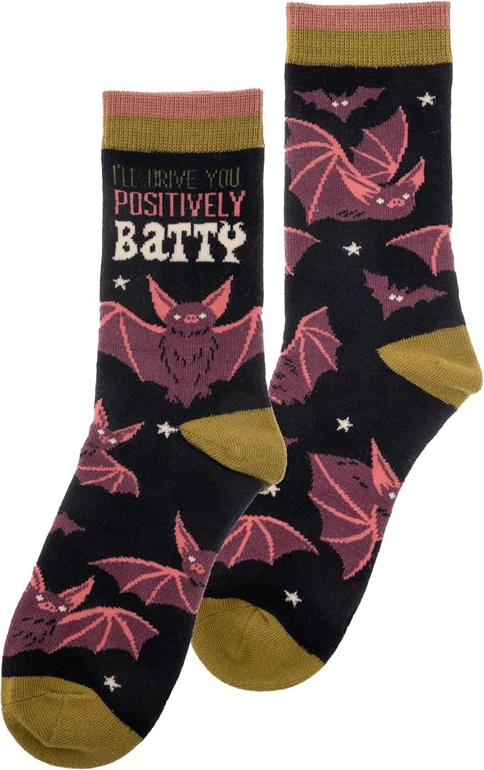Positively Batty Halloween Socks