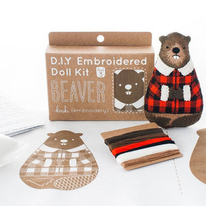 Kiriki Press Embroidery Kit | Beaver