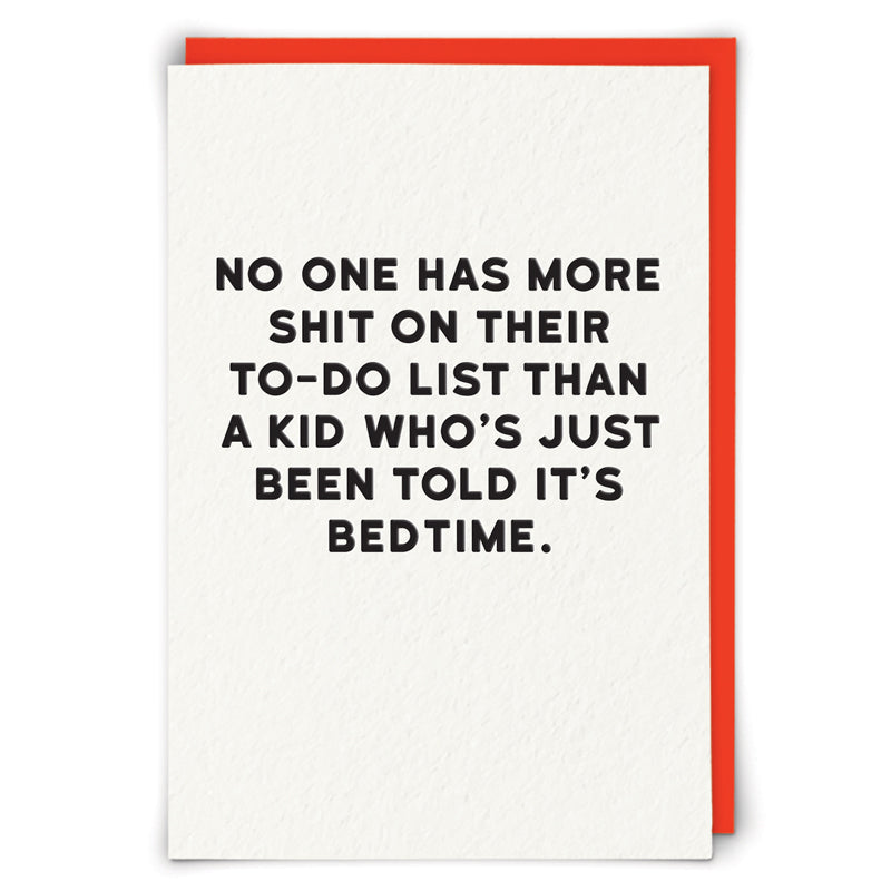 Bedtime Blank Humour Card