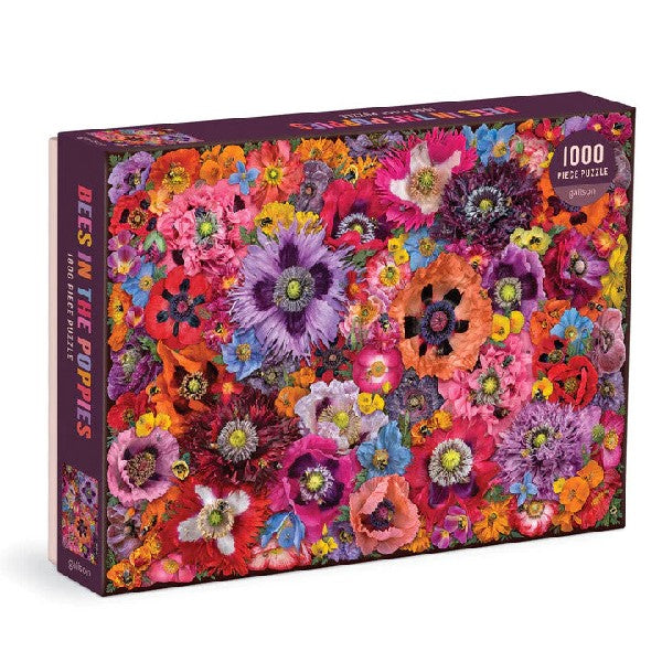 Galison 1000 Piece Puzzle | Bees In The Poppies