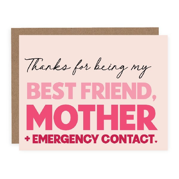 Emergency Contact Mother's Day Card