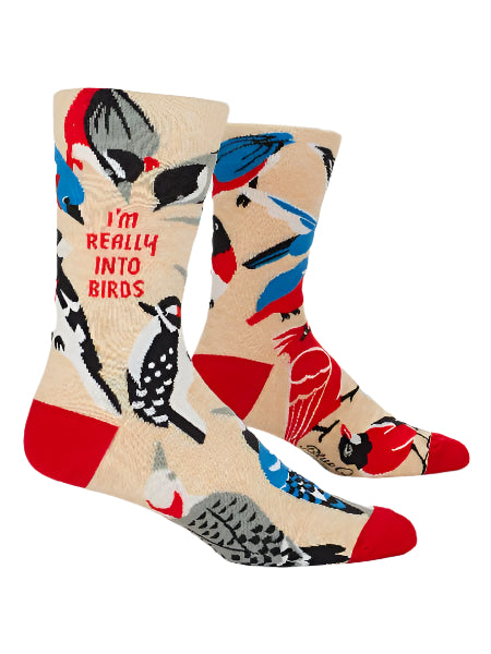 Blue Q Men's Crew Socks | I'm Really Into Birds