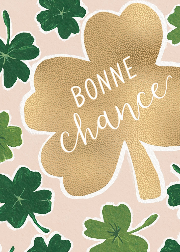 Bonne Chance French Good Luck Card