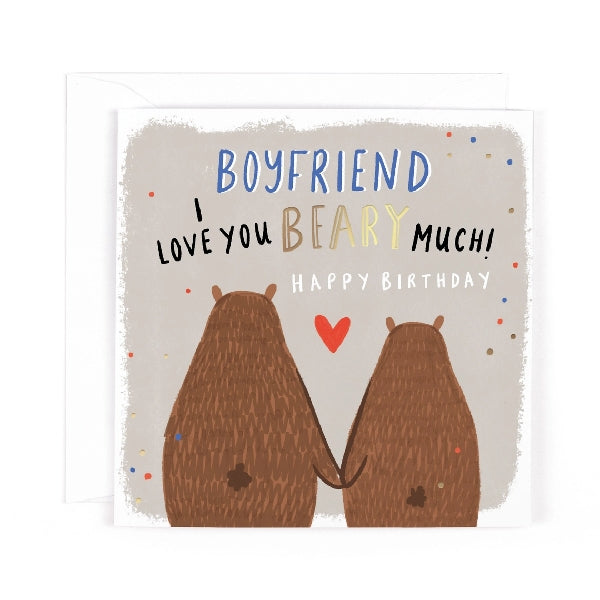 Love You Beary Much Boyfriend Birthday Card