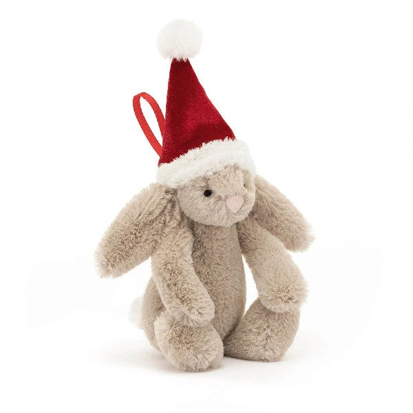 Jellycat Bashful Christmas Bunny Plush Decoration