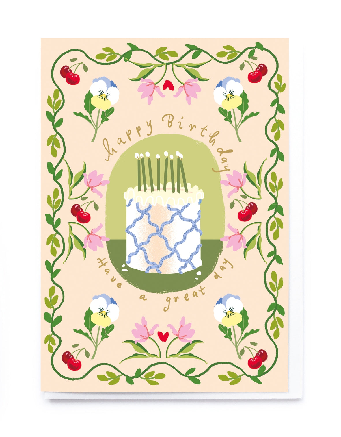 Floral Cake Birthday Card