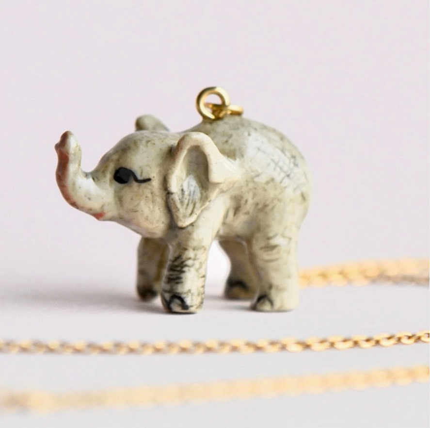 Camp Hollow Necklace | Baby Elephant