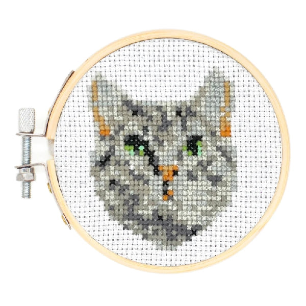 Mini Cat Cross Stitch Embroidery Kit