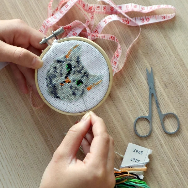 Mini Cat Cross Stitch Embroidery Kit