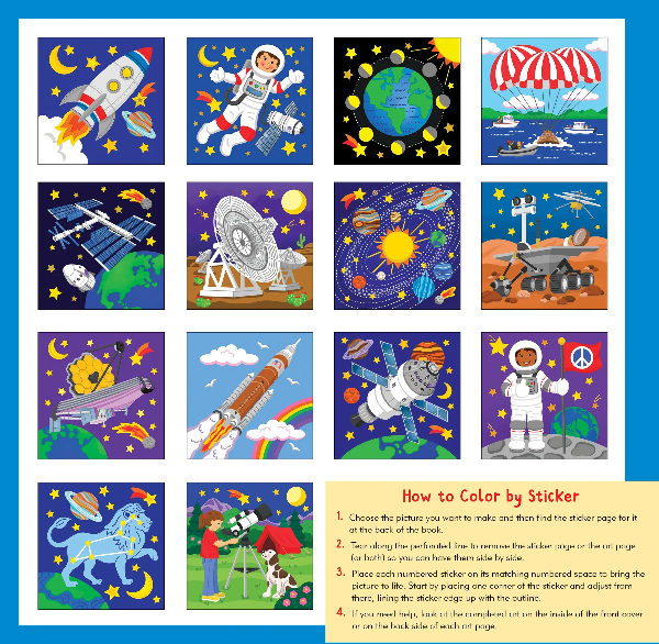 Color-By-Sticker Outer Space Activity Book