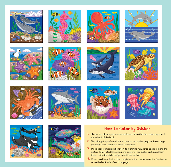 Color-By-Sticker Under The Sea Activity Book