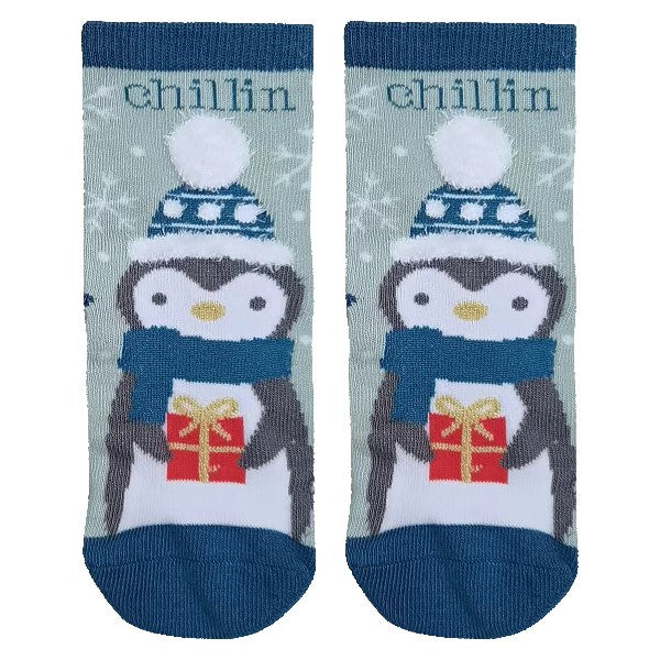 Stephen Joseph Holiday Toddler Socks | Penguin