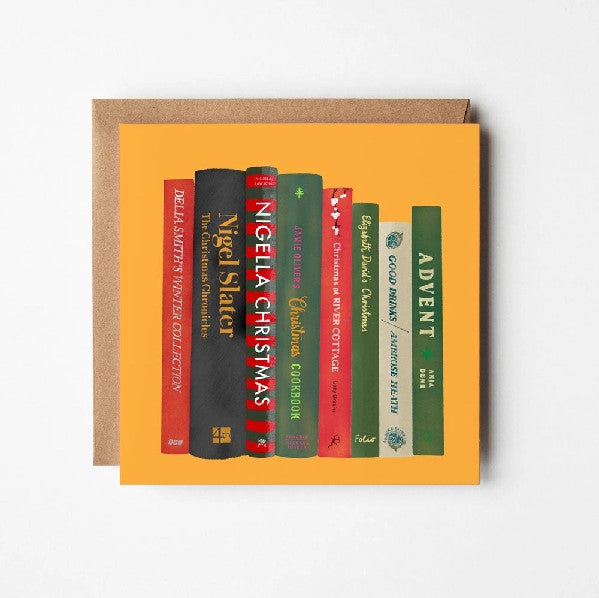 Christmas Cooking Books Blank Art Card