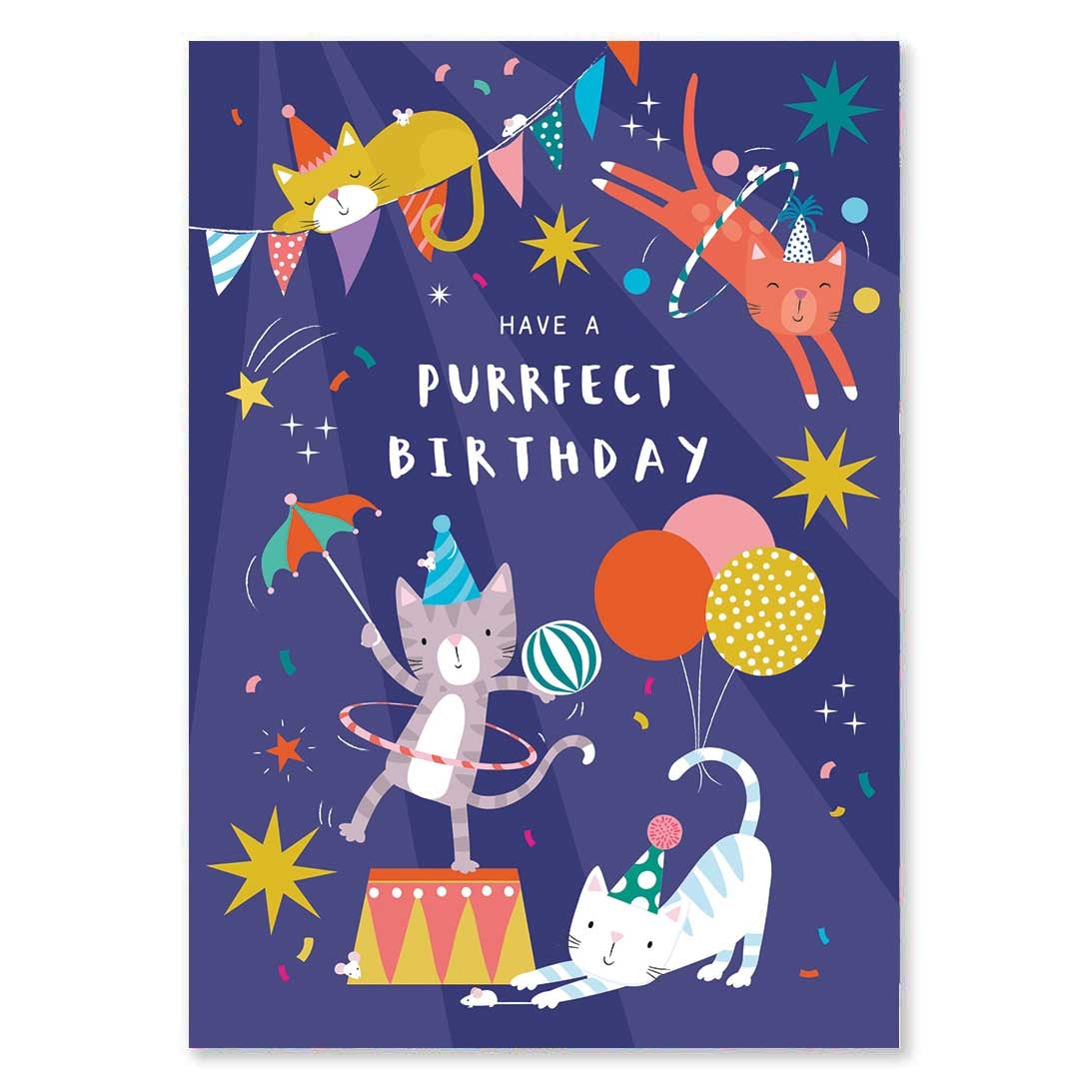 Circus Cats Birthday Card