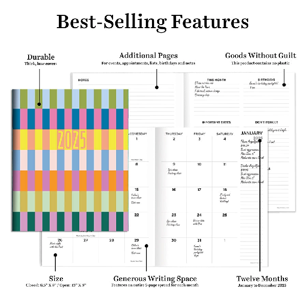 2025 Medium Monthly Planner | Colour Stacks