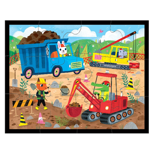 Mudpuppy 12 Piece Pouch Puzzle | Construction Site