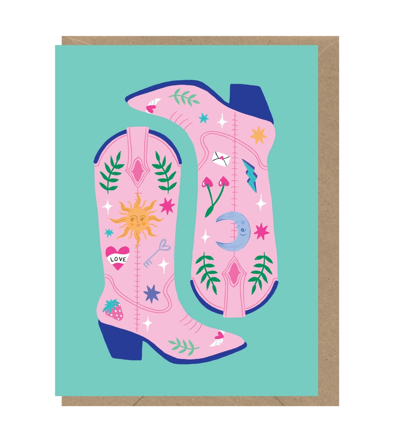 Cowboy Boots Blank Card
