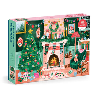 Galison 1000 Piece Holiday Puzzle | Cozy By The Fireplace