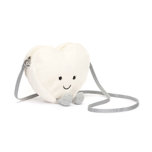 Jellycat Amuseables Cream Heart Plush Bag