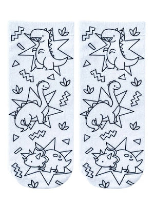 Living Royal Kids Colouring Socks | Dino Daze