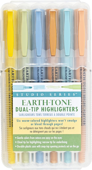Earth-Tone Dual-Tip Highlighter Set