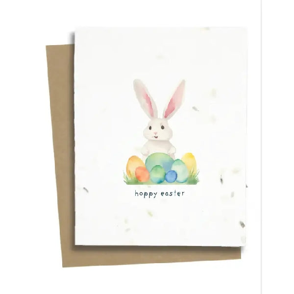Hoppy Bunny Plantable Easter Card