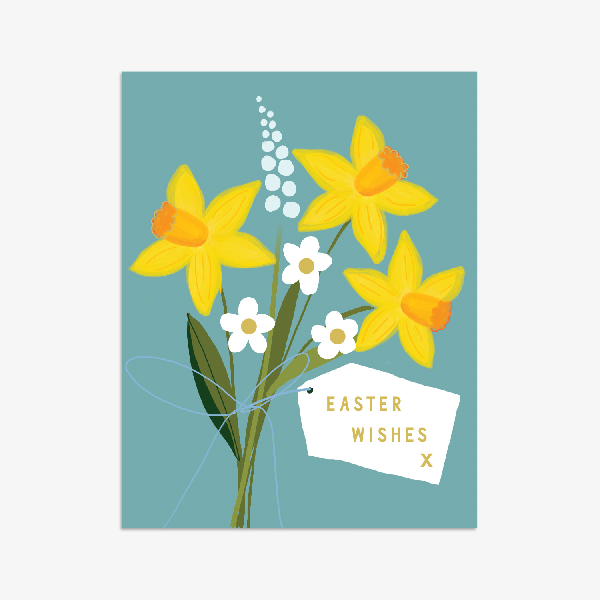 Bunch Of Daffodils Easter Card