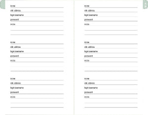 Eucalyptus Internet Address & Password Logbook